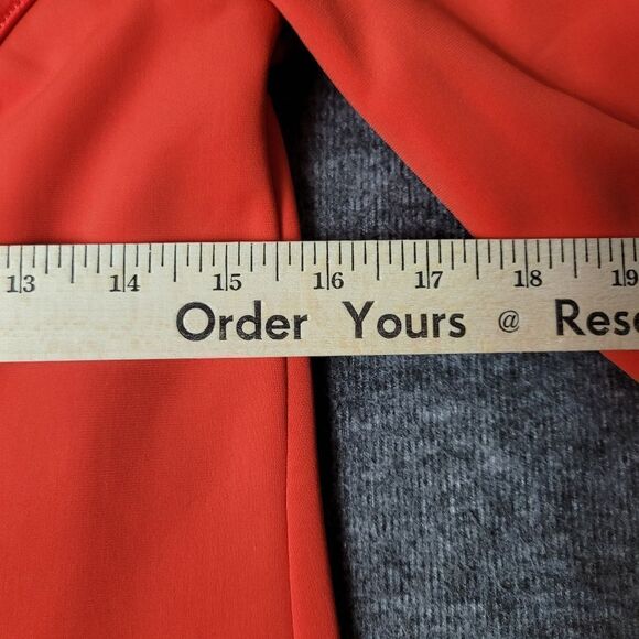 Athleta Verbier Jacket 2 Womens Size M Orange Soft Shell Zip Up Hooded - Picture 11 of 12